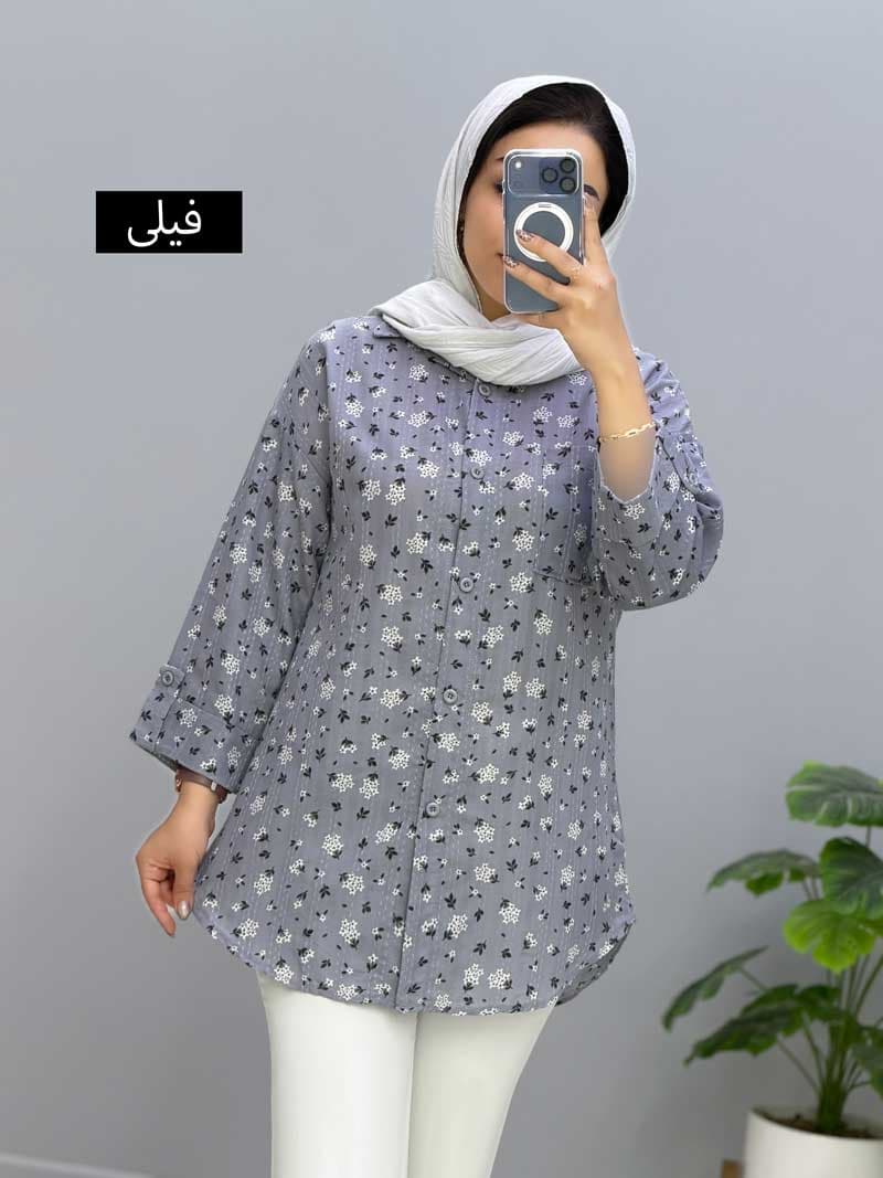 مانتو یقه مردانه لاریس نسا کد 10641626