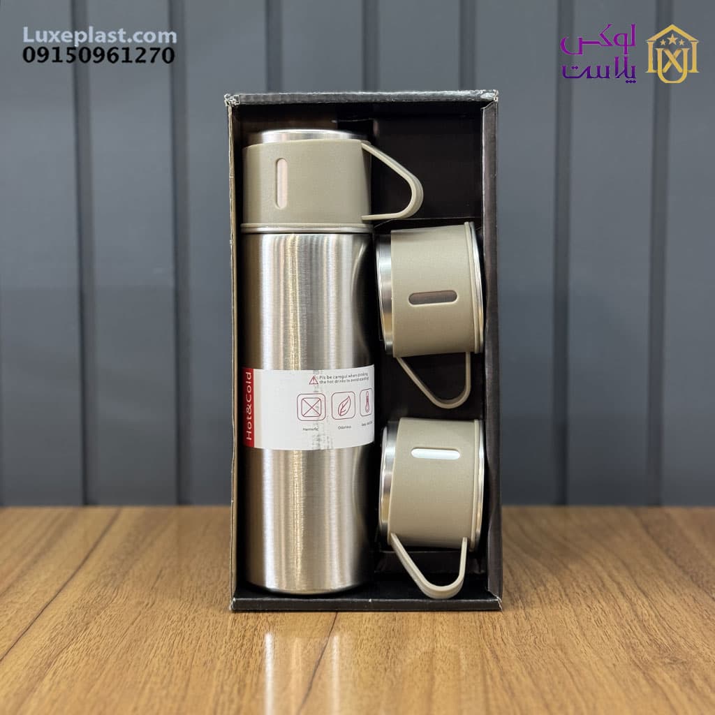 فلاسک 3 لیوانه کادوئی کد 935 — تصویر ۴