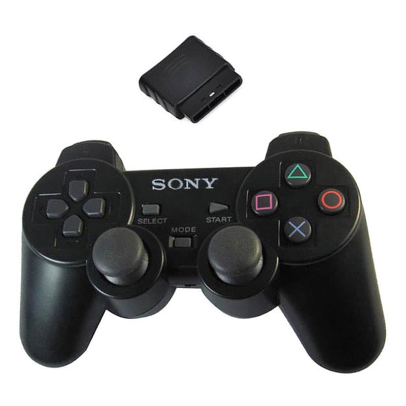 دسته PS2 بیسیم مشکی — تصویر ۲