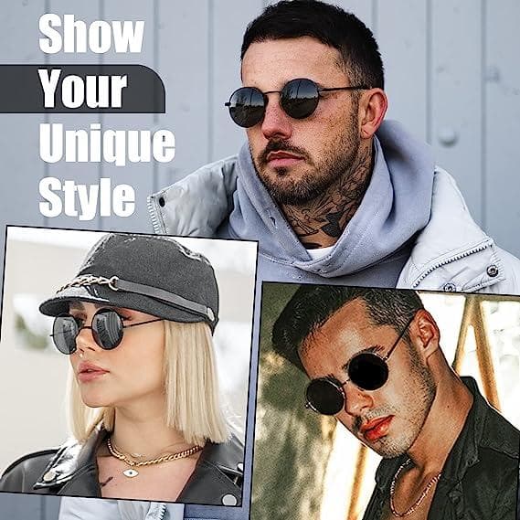 عینک آفتابی زنانه و مردانه KANASTAL Round Polarized Sunglasses for Men Women — تصویر ۳