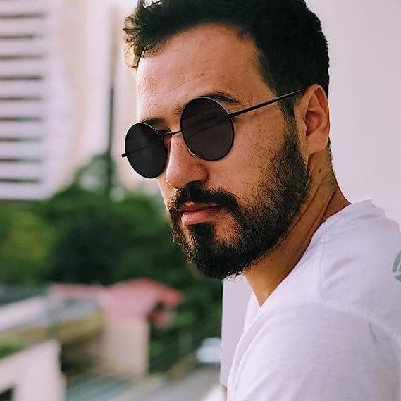 عینک آفتابی زنانه و مردانه KANASTAL Round Polarized Sunglasses for Men Women — تصویر ۵