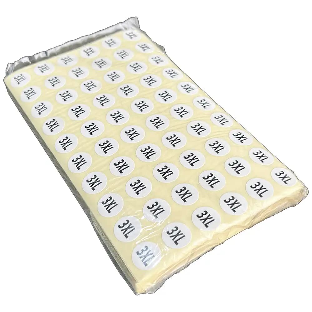 سایز برچسبی سایز سه ایکس لارج 3XL (یک بسته 100 عددی) — تصویر ۲