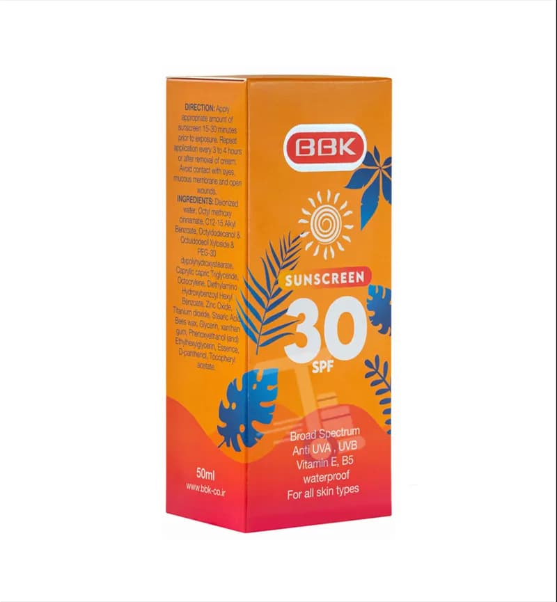 کرم ضدآفتاب ببک Babak بی رنگ SPF 30