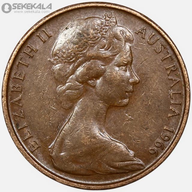 سکه 2 سنت استرالیا 1966 — تصویر ۲