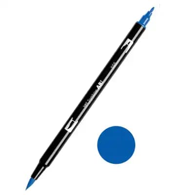 تومبو ماژیک 2 سر (یک سر براش) کد 555 آبی تیره