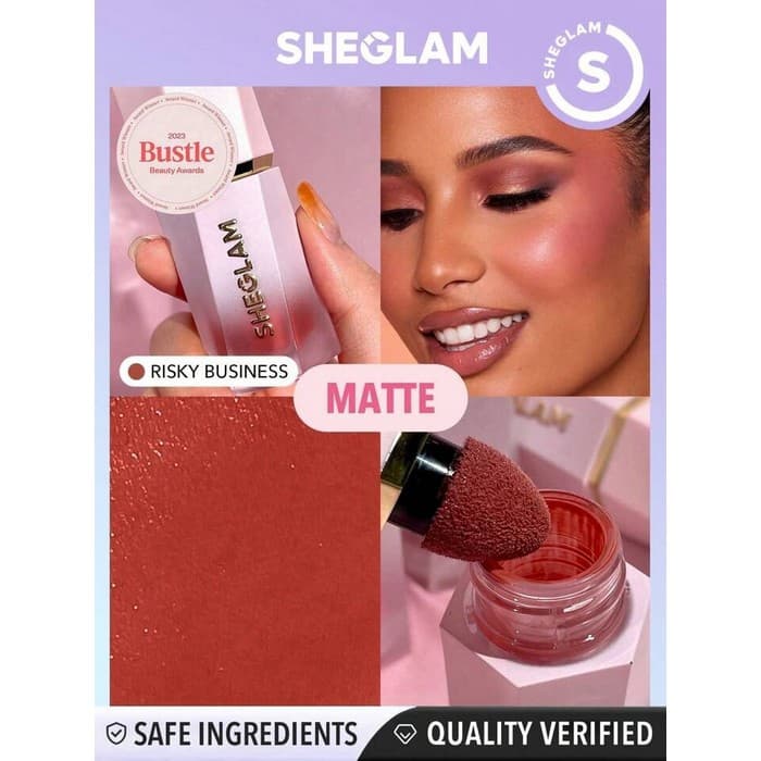 رژ گونه شیگلم Sheglam رنگ ریسکی بیزینس risky business مایع — تصویر ۲