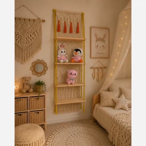 شلف چهار طبقه ی مکرومه مبلمان اورلین مدل 967299