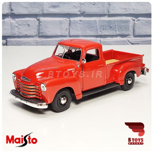 ماکت ماشین فلزی شورولت 3100 پیکاپ1950 قرمز(Chevrolet 3100 pickup Maisto)