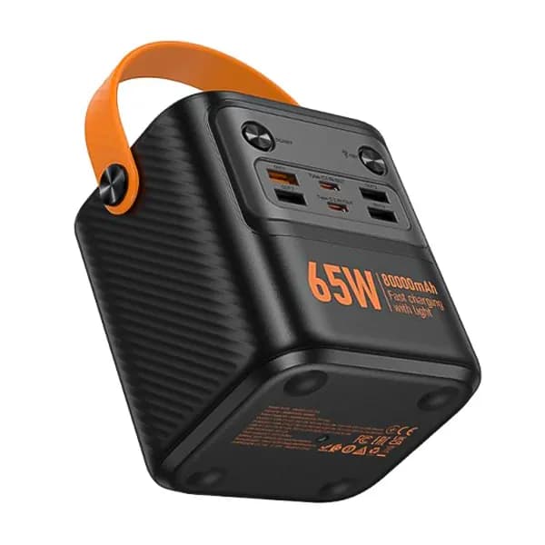 شارژر همراه PD65W + 22.5W هوکو مدل J152 PRO ظرفیت 80000mAh — تصویر ۴