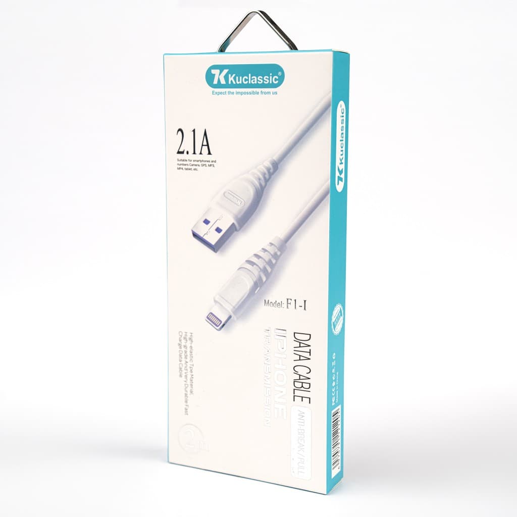 کابل شارژ لایتنیگ مدل آیفونی Kuclassic Lightening F1 — تصویر ۲