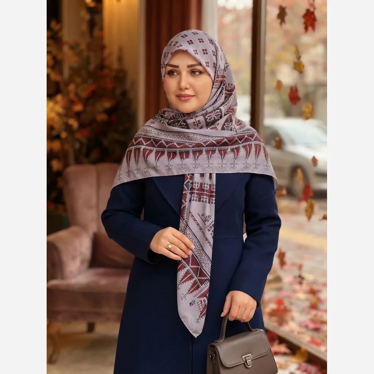 روسری نخ کاستوم طرح سما سایز 140 — تصویر ۴