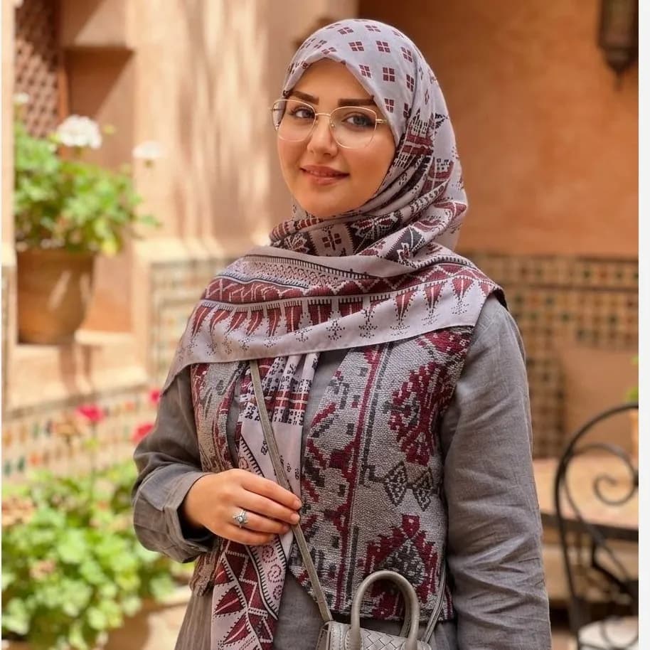 روسری نخ کاستوم طرح سما سایز 140 — تصویر ۲