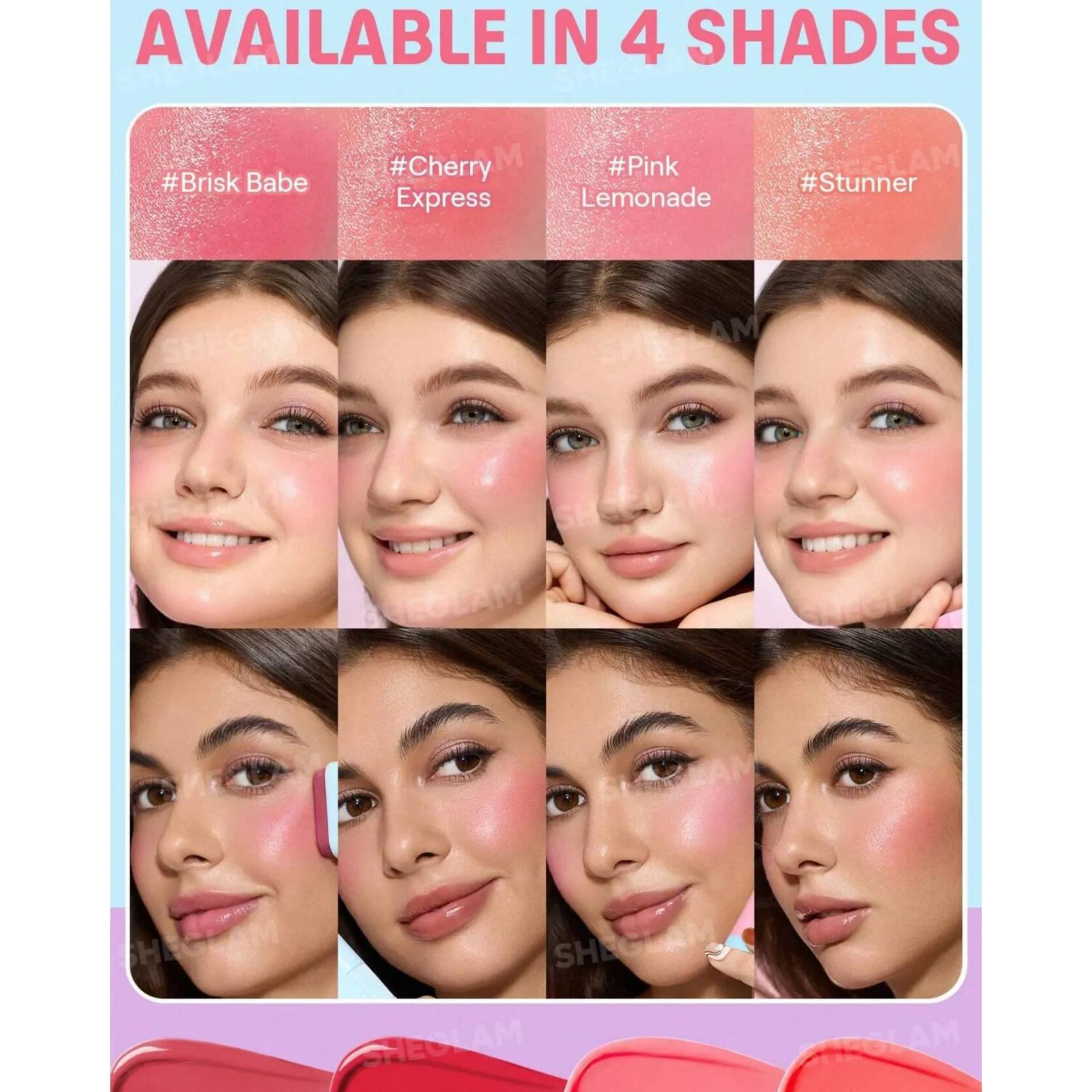 رژگونه استیکی شیگلم SHEGLAM مدل Glass Glow — تصویر ۲