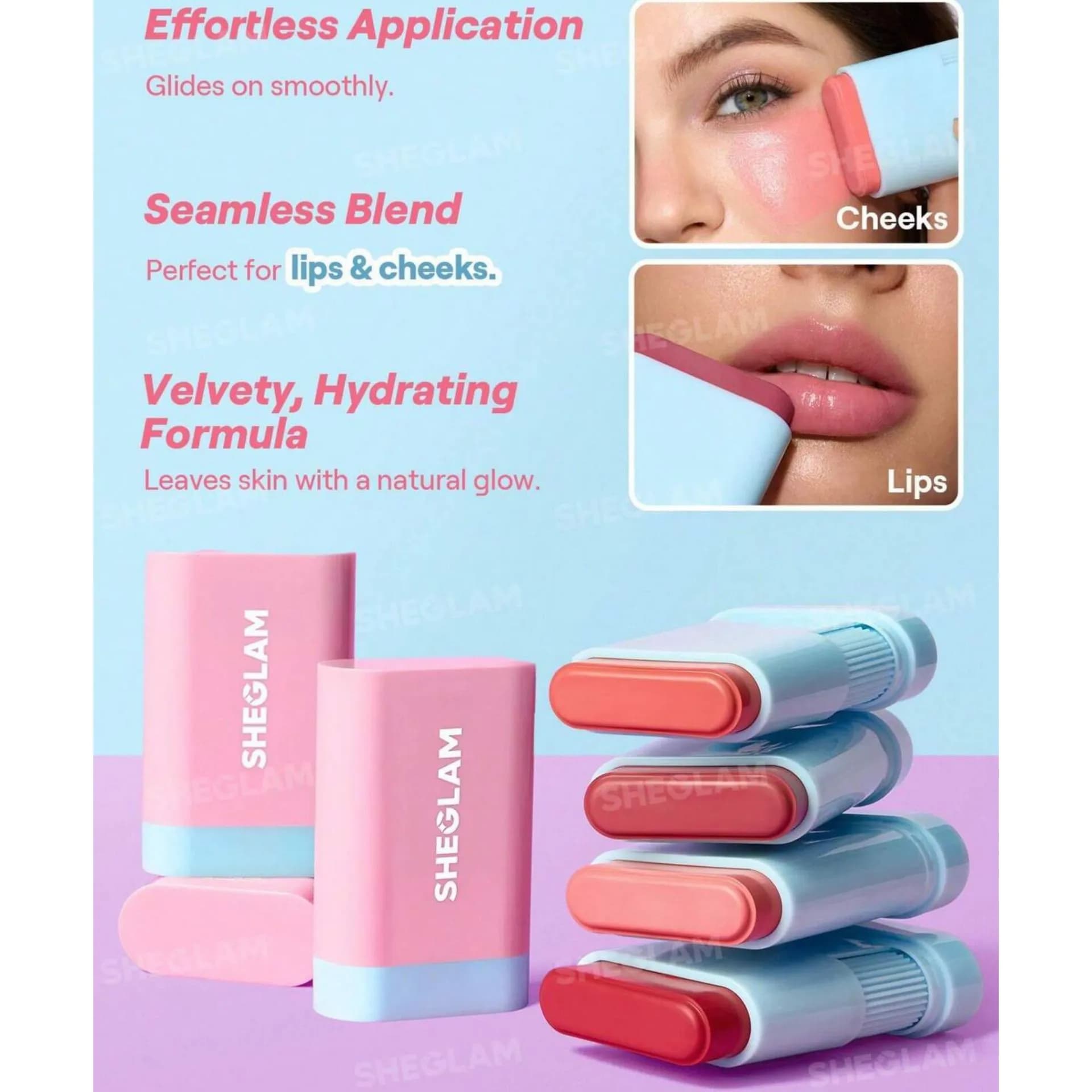رژگونه استیکی شیگلم SHEGLAM مدل Glass Glow — تصویر ۳