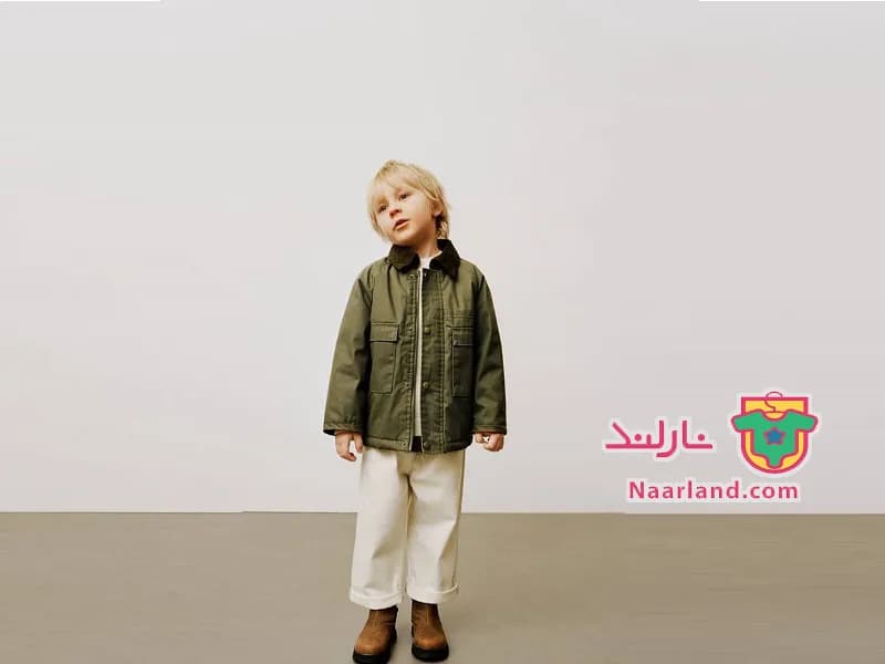 کاپشن شرلینگ یونی سکس Zara سبز یشمی تیره — تصویر ۶