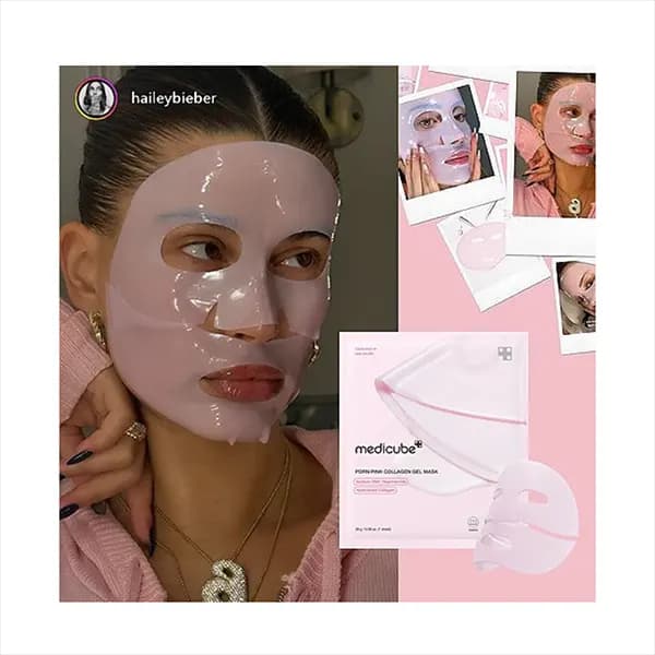 ماسک ورقه ای ژلی کلاژن pdrn مدی کیوب صورتی اصل — تصویر ۲