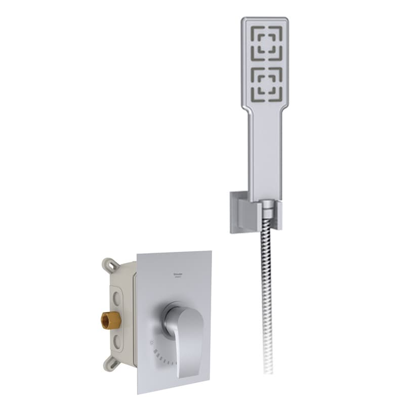 شیر حمام توکار شودر مدل رومر کروم مات تیپ 2 BRASS — تصویر ۳