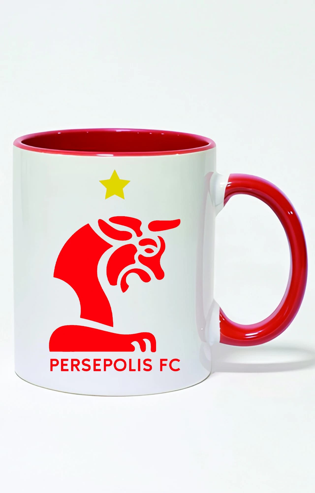 ماگ دسته و داخل رنگی طرح پرسپولیس perspolis کد 3464