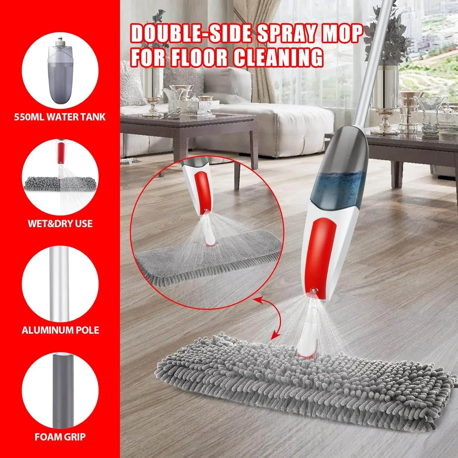 زمین شوی ماپ اسپری میکروفایبر نولوپائو Nolopau کد 25802 — تصویر ۶