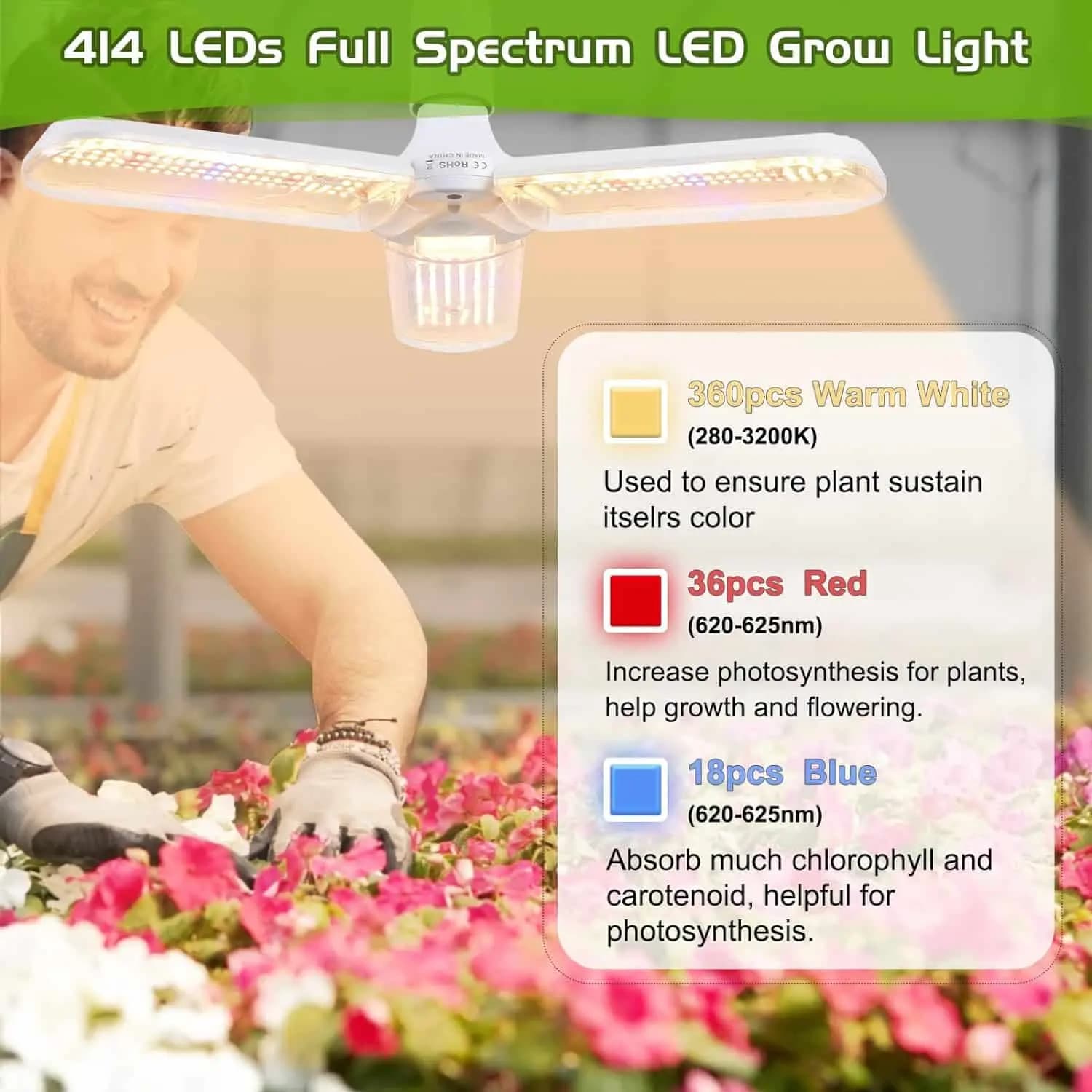 لامپ LED مناسب رشد گیاه برند Flowlamp کد 25549 — تصویر ۸