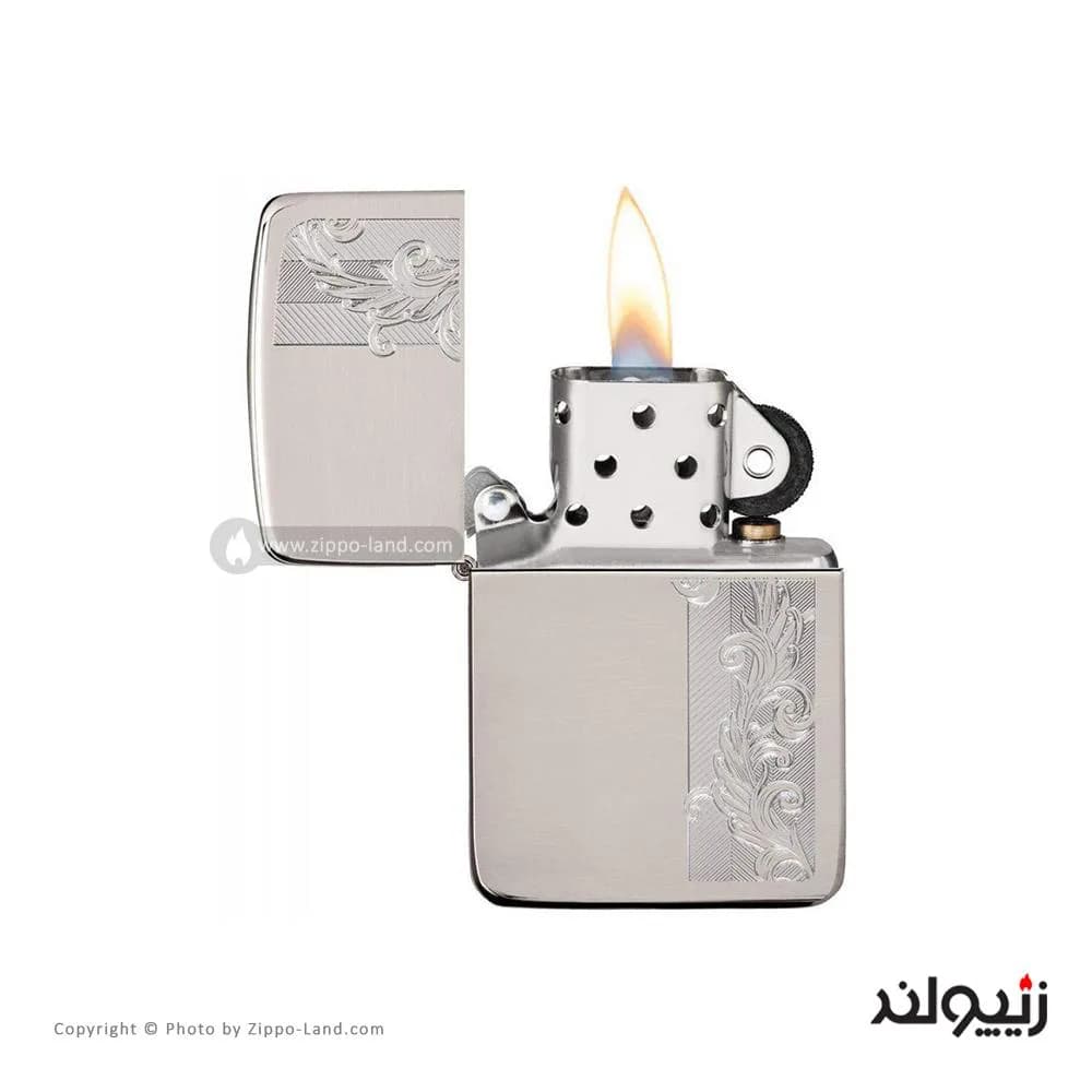 فندک زیپو مدل Sterling Silver Herringbone Filigree Design کد 49558 — تصویر ۳