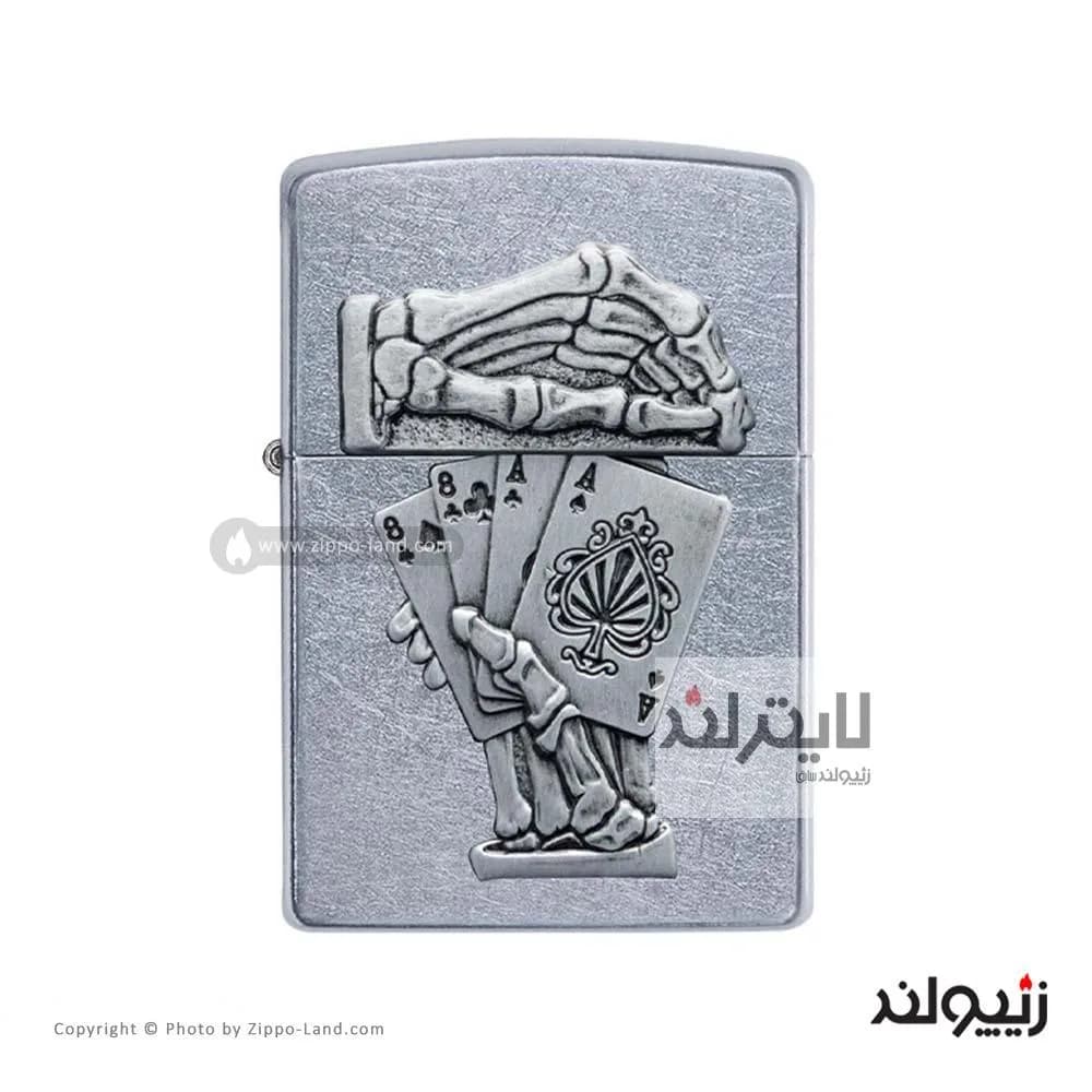 فندک زیپو مدل Dead Mans Hand Emblem Design کد 49536