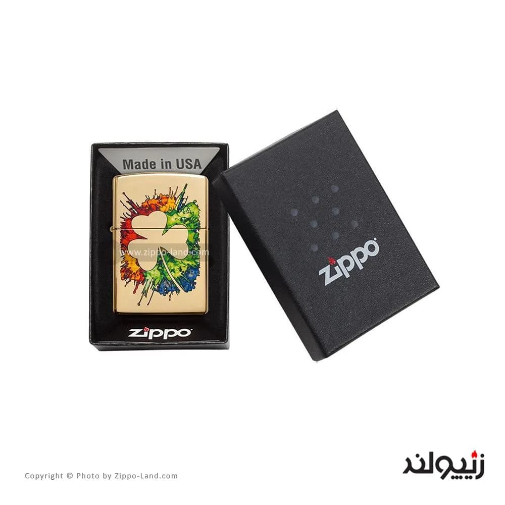 فندک زیپو مدل Graffiti Clover Design کد 49125 — تصویر ۴