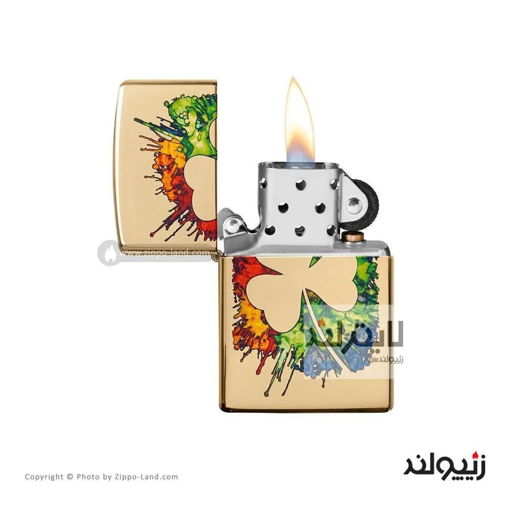 فندک زیپو مدل Graffiti Clover Design کد 49125 — تصویر ۲