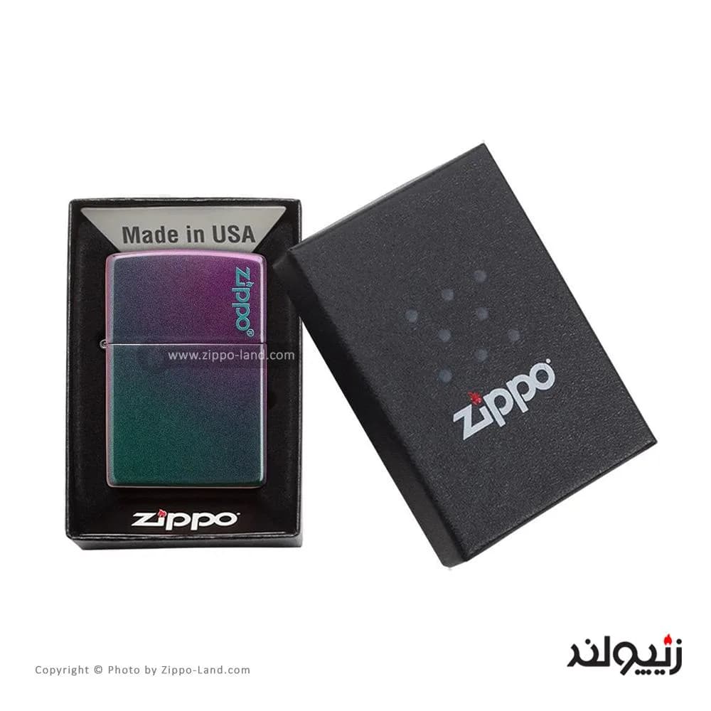 فندک زیپو مدل Classic Iridescent Zippo Logo کد 49146zl — تصویر ۴