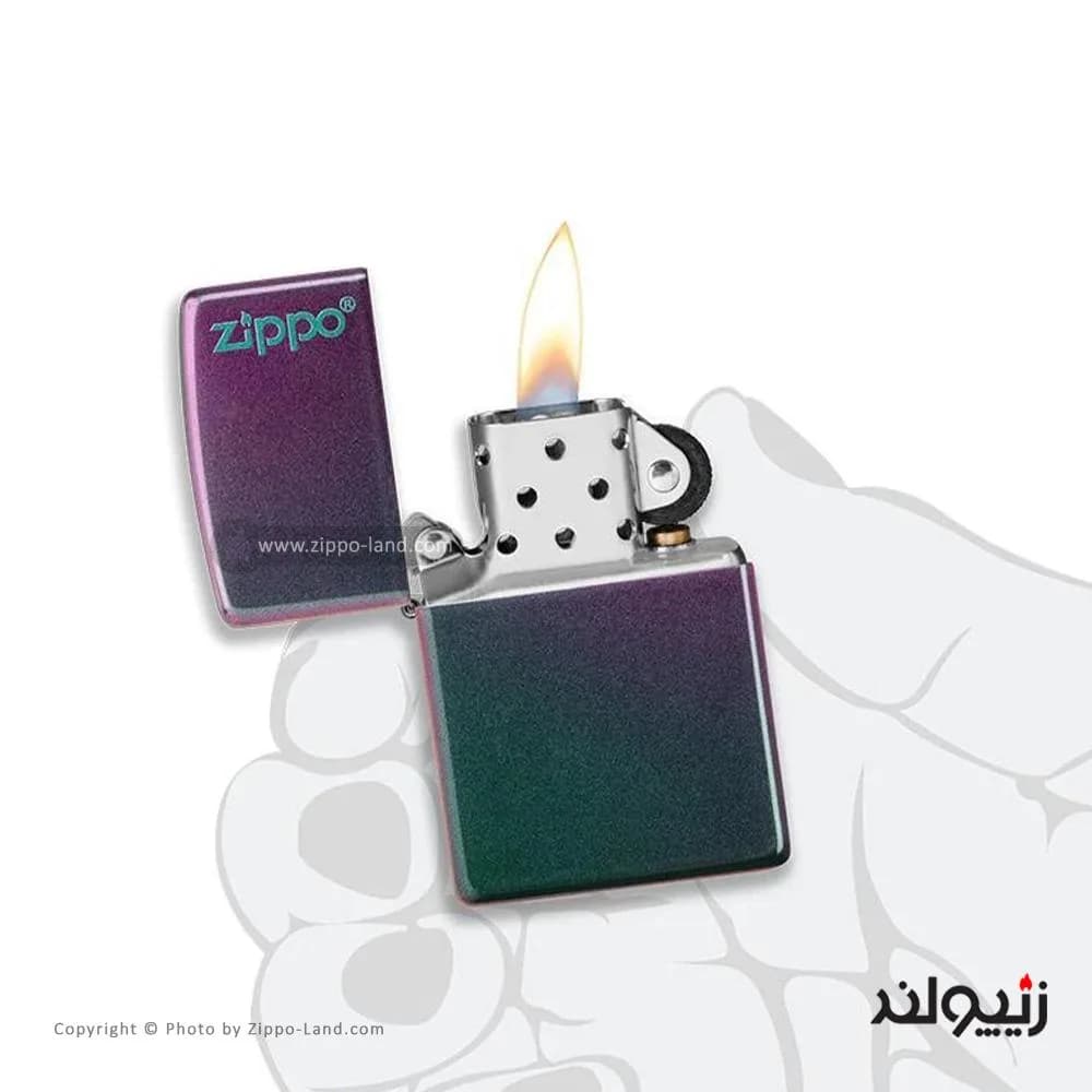 فندک زیپو مدل Classic Iridescent Zippo Logo کد 49146zl — تصویر ۳
