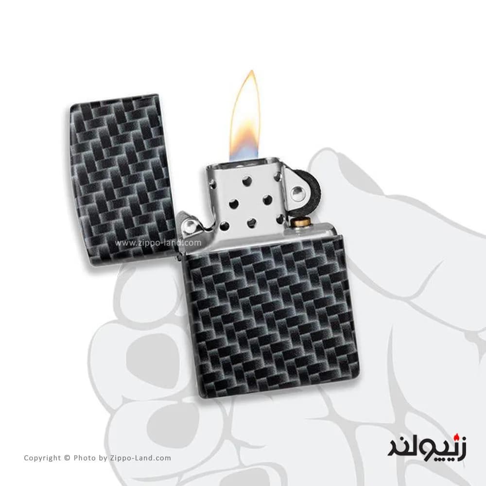 فندک زیپو مدل Carbon Fiber Design کد 49356 — تصویر ۴