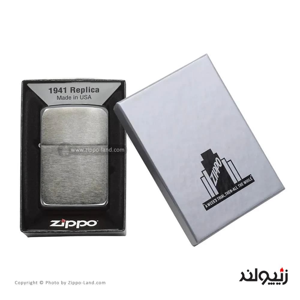 فندک زیپو مدل Black Ice 1941 Replica کد 24096 — تصویر ۴