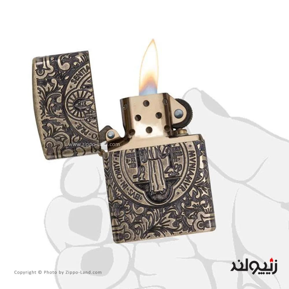 فندک زیپو مدل St.Benedict Design کد 29719 — تصویر ۴