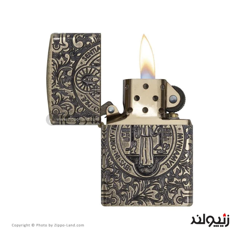 فندک زیپو مدل St.Benedict Design کد 29719 — تصویر ۳
