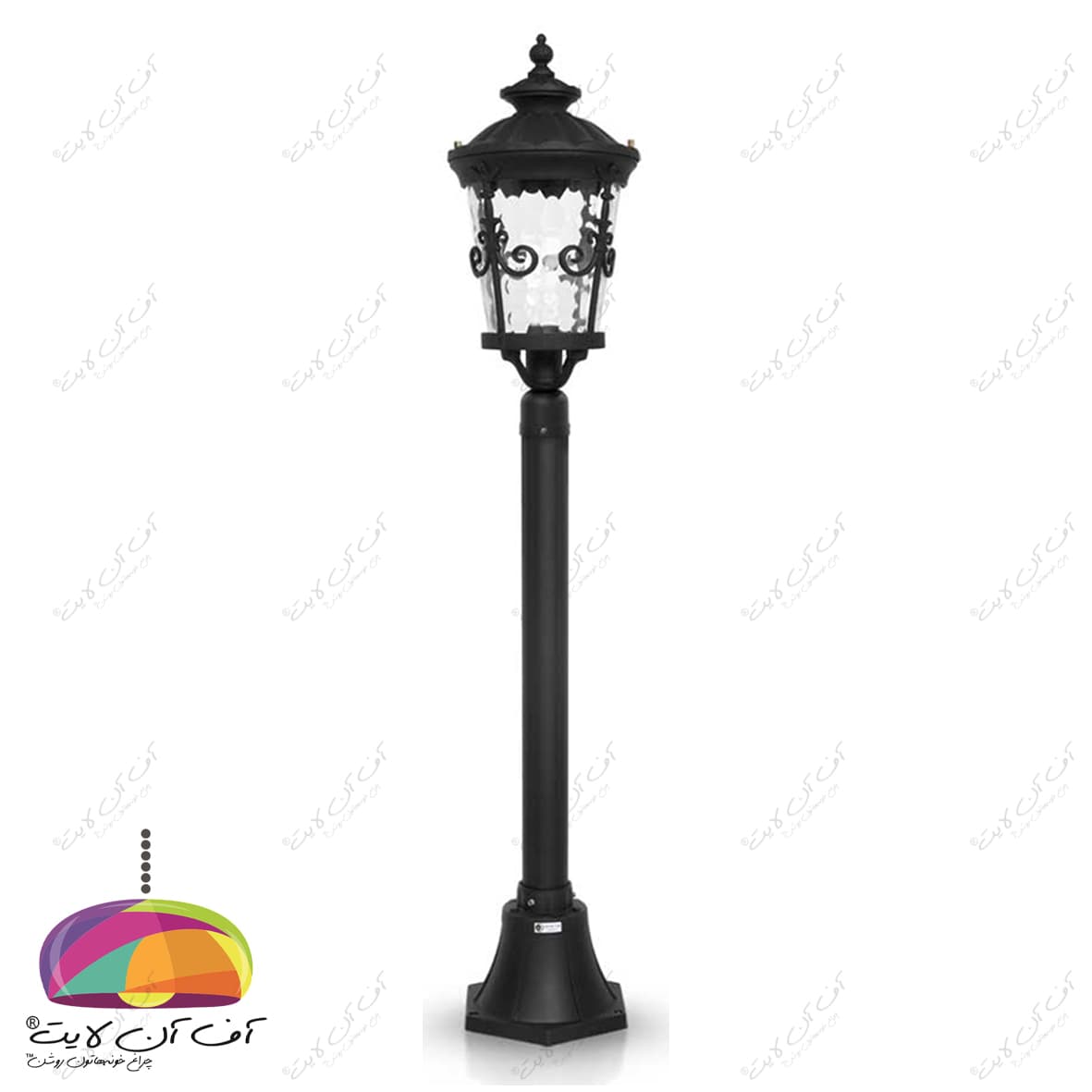 چراغ پارکی مدل ماهنوس پایه ترنج شب تاب