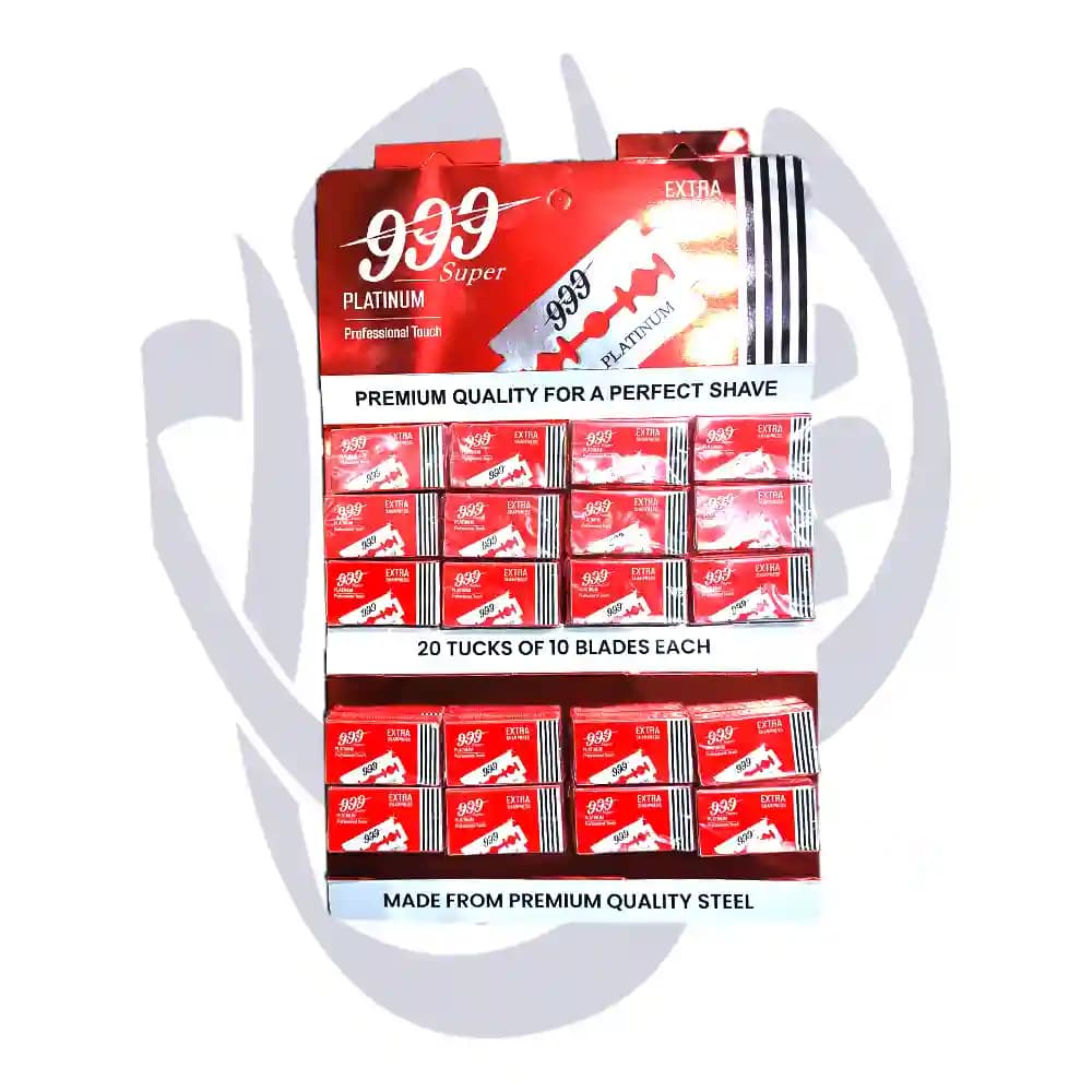 تیغ یدک اصلاح 999 پلاتینیوم بسته 200 عددی