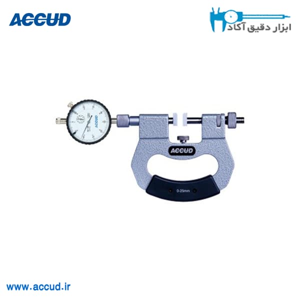 میکرومتر ساعتی اسنپ 25-0 میلیمتر Accud (اکود با گارانتی شرکتی) مدل 431-025-11