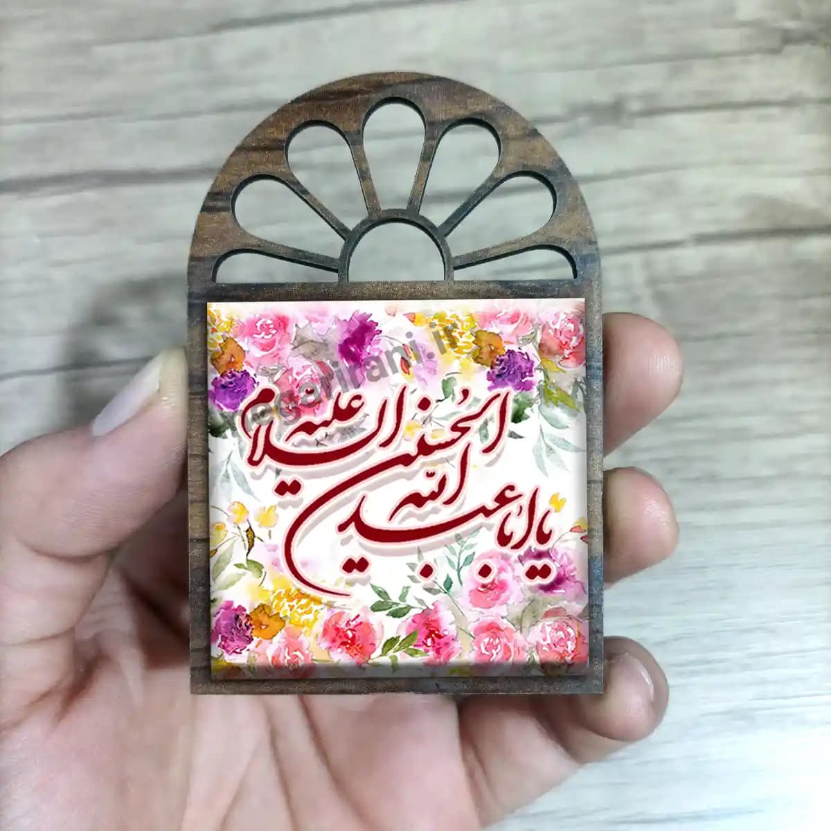 تندیس کاشی پنجره ای یا اباعبدالله الحسین علیه السلام مدل 2F 30 — تصویر ۲