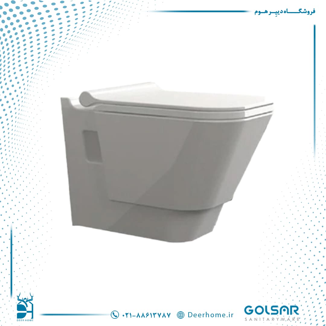 توالت فرنگی وال هنگ گلسار مدل رومکس 52