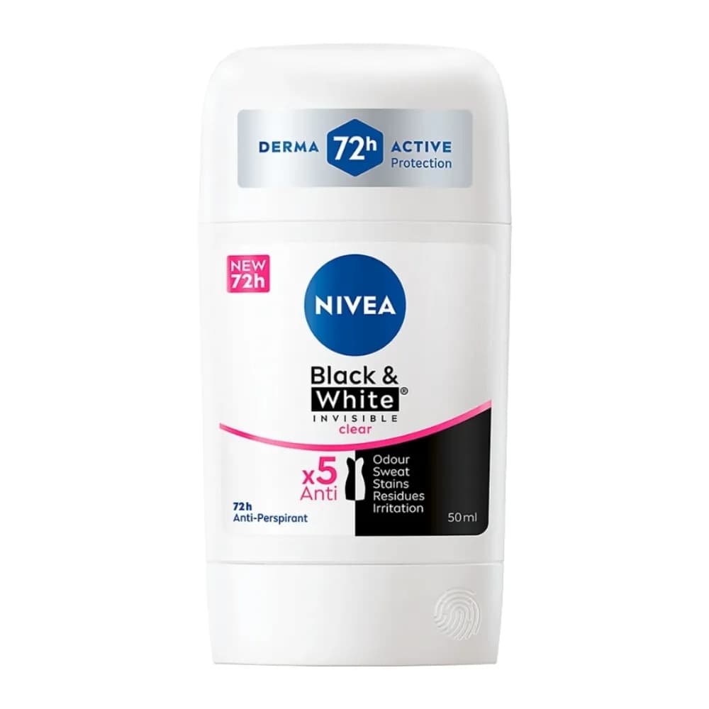 استيك ضد تعريق زنانه نيوآ Nivea Black And White Clear حجم 50 ميل — تصویر ۲