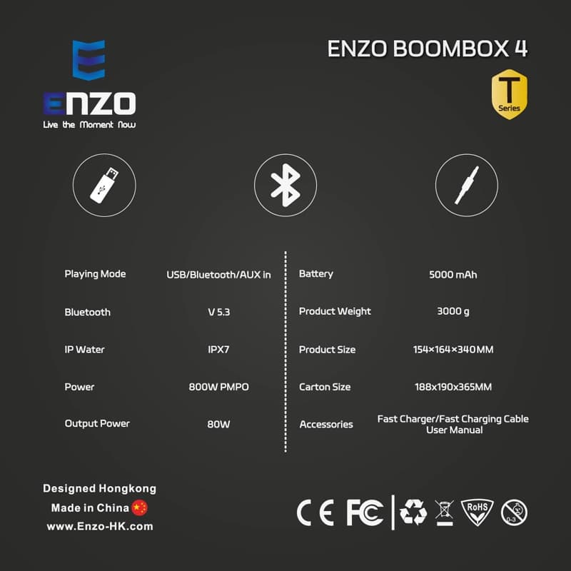 اسپیکر ENZO BOOMBOX 4 — تصویر ۶