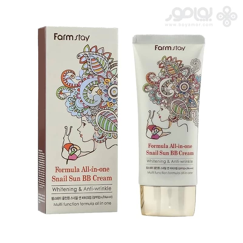 بی بی کرم فارم استی مدل ALL IN ONE حاوی موسین حلزون و +SPF50 — تصویر ۴