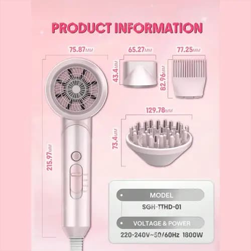 سشوار شیگلم مدل SHEGLAM SGH-TTHD-01 — تصویر ۵