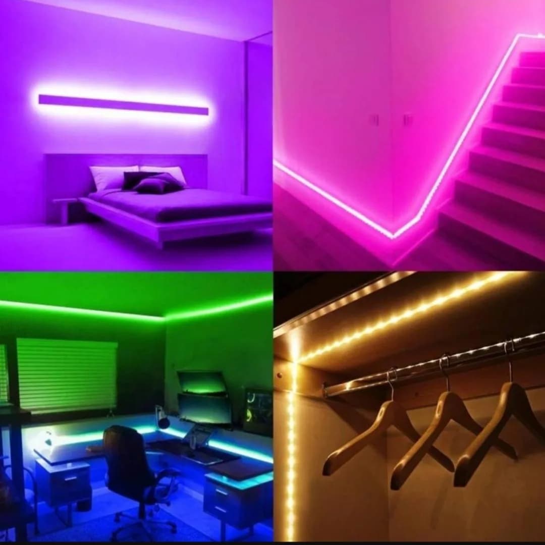 ریسه ال ای دی مدل پکیج گیمینگ 16 رنگ کد RGB 12v طول 5 متر — تصویر ۴