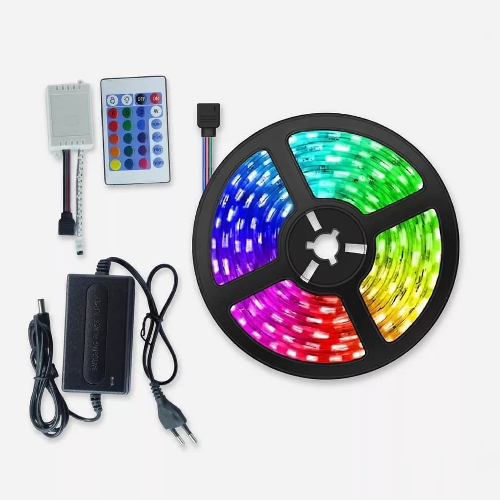 ریسه ال ای دی مدل پکیج گیمینگ 16 رنگ کد RGB 12v طول 5 متر — تصویر ۲