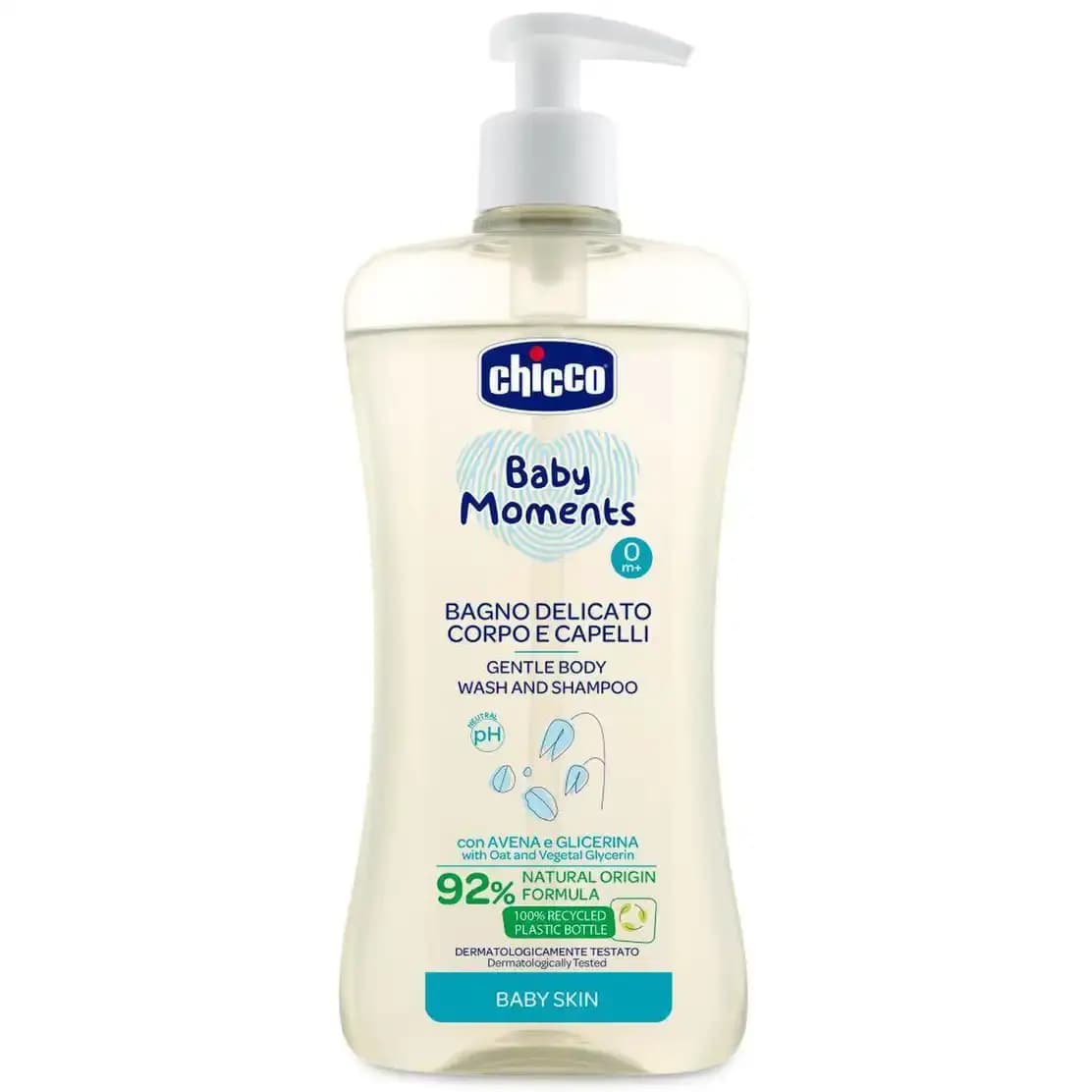 شامپو سر و بدن کودک چیکو بیبی مومنت 500 میل Chicco Baby Moment