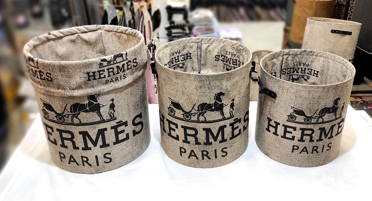 سبد لباس لاندری باکس هرمس HERMES در 4 رنگ و 3 سایز — تصویر ۲