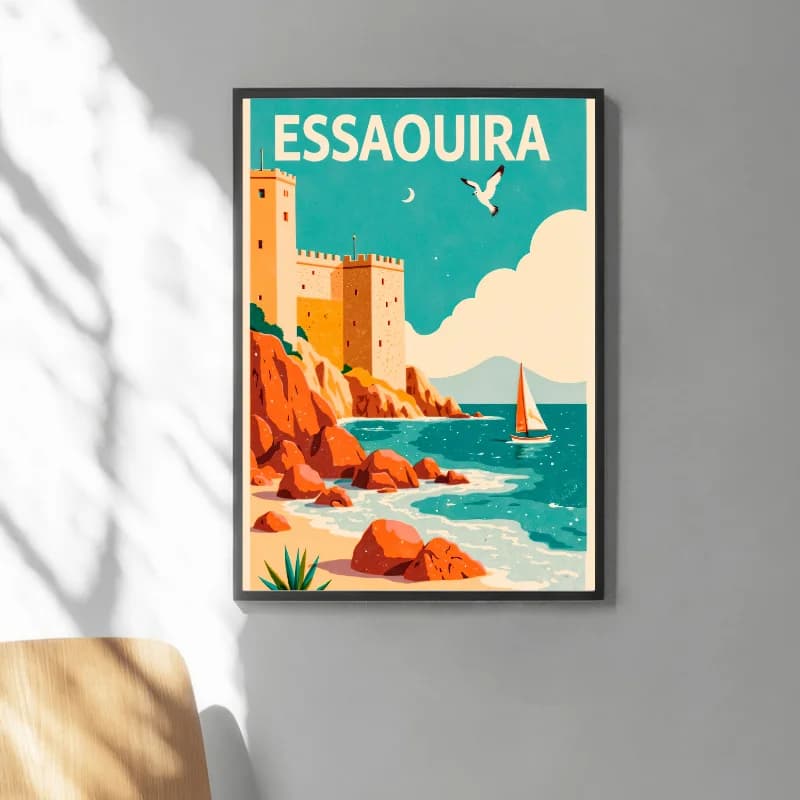تابلو و پوستر گرافیکی جزیره Essaquira — تصویر ۲