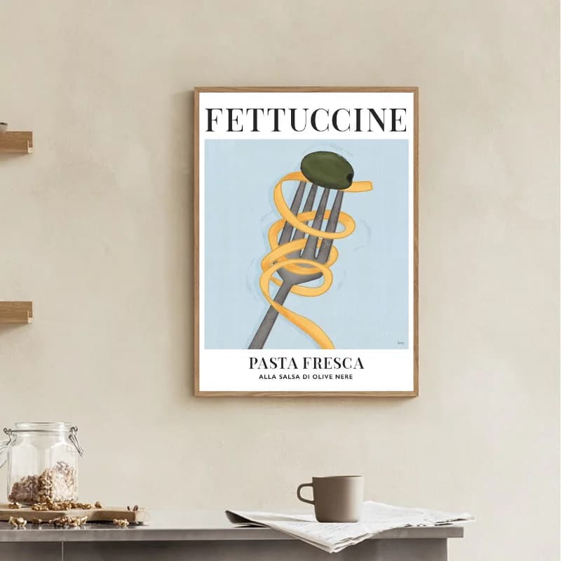 تابلو دکوری کافه طرح Fettuccine — تصویر ۲