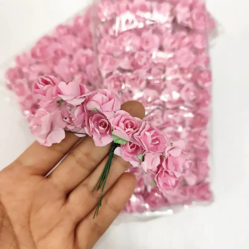 گل کاغذی صورتی (بسته ۱۴۴ عددی)